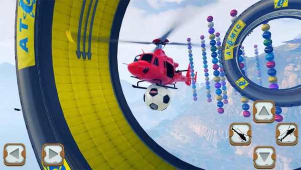 Superheroes Flying Helicopter Racing screenshot 1