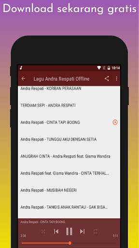 Lagu Andra Respati Offline screenshot 8