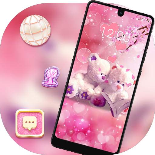 Cute theme Pink couple bear 2.0.1