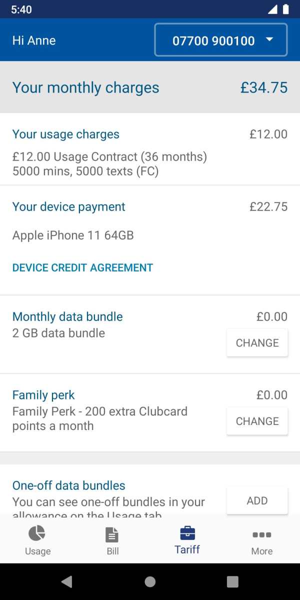 Tesco Mobile screenshot 2