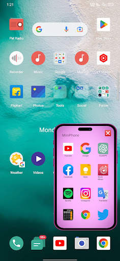 Mini Phone - Floating Apps स्क्रीनशॉट 1