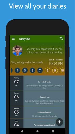 Diary365  Secure diary app with lock Journal app screenshot 2