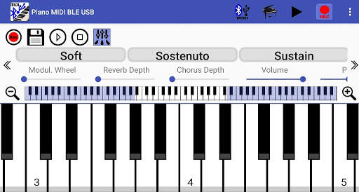 Piano MIDI Bluetooth USB screenshot 4