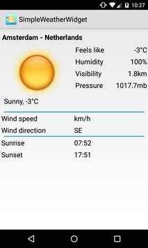 Simple Weather Widget screenshot 3