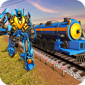US Army Train Transform Robot Fight Robot Games icon