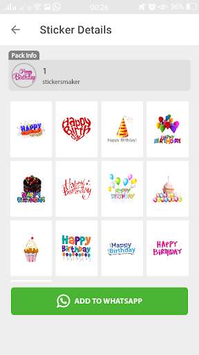 Birthday Stickers For WhatsApp & Stickers Maker screenshot 3