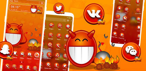 Orange Emoji Launcher Theme screenshot 7