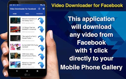 Video Downloader for Facebook‏ screenshot 1