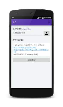 CQ: share your location by SMS screenshot 3