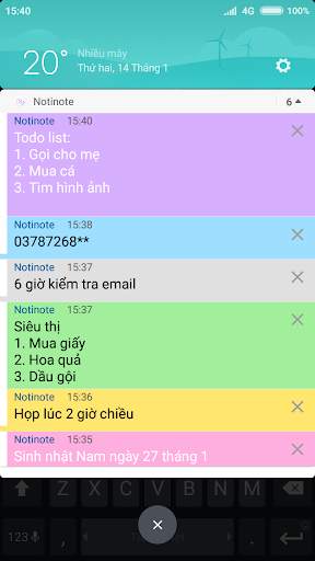 Ghi chú nhanh trên thông báo screenshot 3
