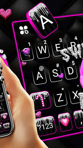 Sexy Love Lips Keyboard Background screenshot 2