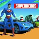 Superhero Car Super Stunts Driving Simulator logo
