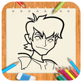 How to draw cartoon Ben 10 icon