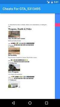 Cheats for GTA screenshot 3