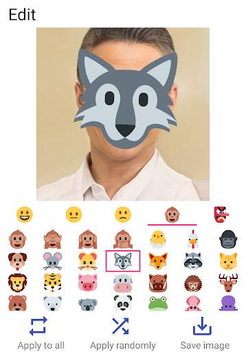 Auto face stamp - cover face with emoji screenshot 4