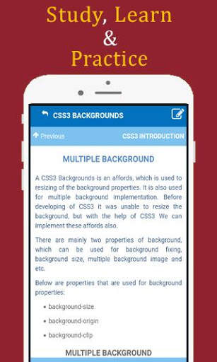 CSS3 tutorial offline app - Advance css3 tutorial screenshot 4