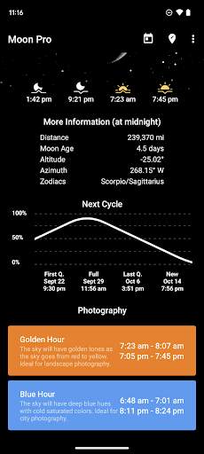 My Moon Phase - Lunar Calendar screenshot 2