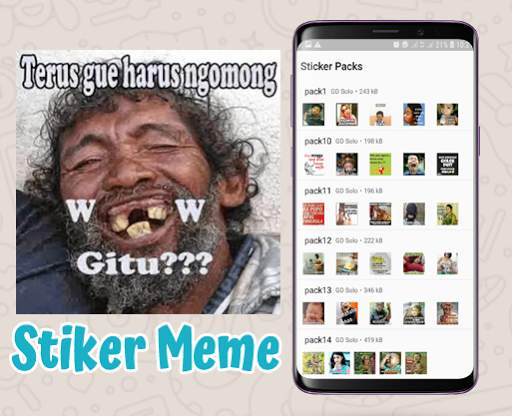Stiker Meme Perang Gambar WAStickerApp screenshot 2