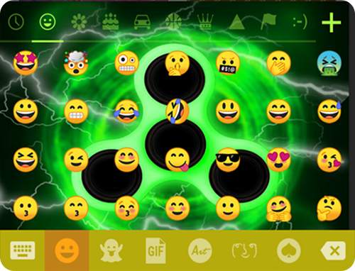 Fidget Spinner Neon Keyboard Theme🔥 screenshot 6