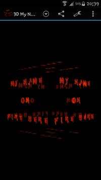3D My Name On Fire Wallpaper screenshot 1
