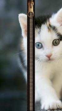 Cat Zipper Screen Lock screenshot 1