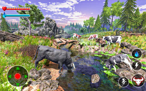Angry Bull Attack Forest 3D screenshot 1
