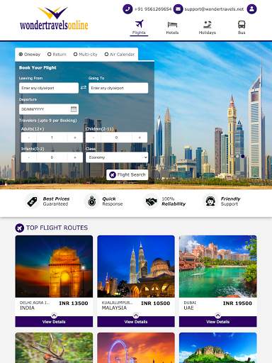 Wonder Travels - Flights, Hotel, Bus Booking App screenshot 4