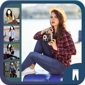 Girl Jeans Selfie Camera icon