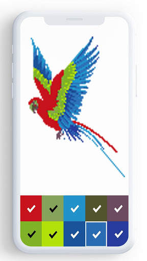 Birds Color By Number, pixel bird coloring स्क्रीनशॉट 12