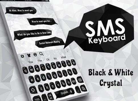 SMS Black and White Crystal Keyboard screenshot 6
