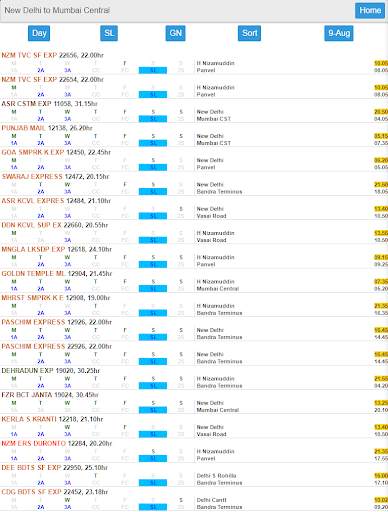 eRail.in Railways Train Time Table, Seats, Fare screenshot 1