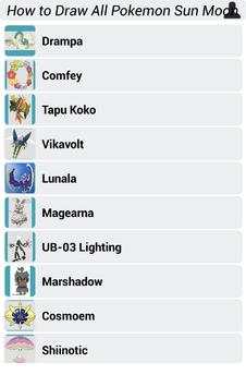How to Draw All Pokemon Sun Moon screenshot 5