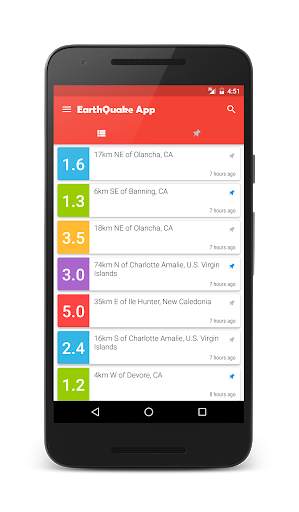 EarthQuake App screenshot 1