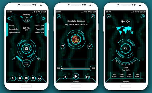Innovational Launcher 2019 - hi-tech theme screenshot 2