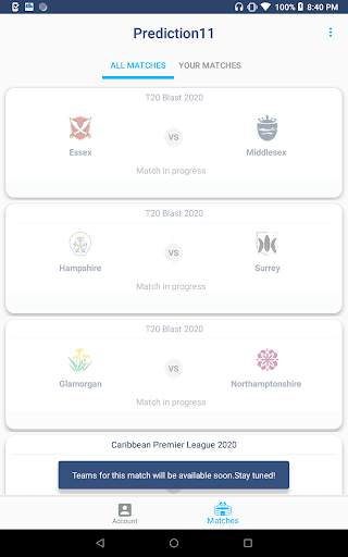 Prediction11- Cricket Fantasy Teams Generating App screenshot 2