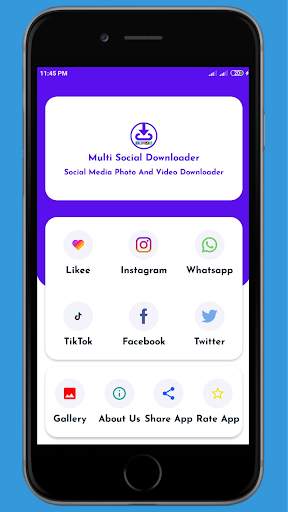Multi Social Downloader - Video Downloader App screenshot 1