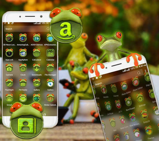 Cute Frog Launcher Theme screenshot 4
