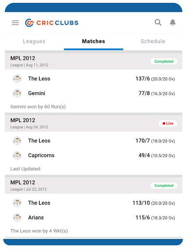 Cricclubs Mobile screenshot 14