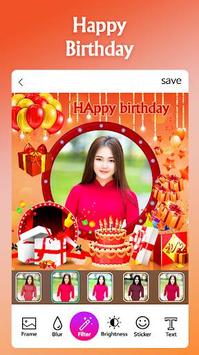 Happy Birthday Photo Frame 3 تصوير الشاشة