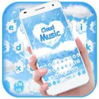 Lovely Cloud Heart Music Keyboard Theme
