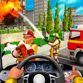 Firefighters Rescue Simulator: Fire truck driving logo