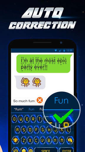 Neon Spaceship Keyboard Theme screenshot 5