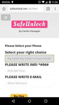 ZTE Sim Unlock Code screenshot 2