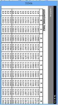 Log Table screenshot 3
