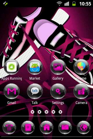 Pink Black Theme screenshot 1