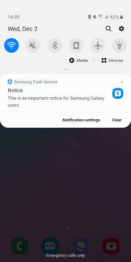 Samsung Push Service screenshot 1