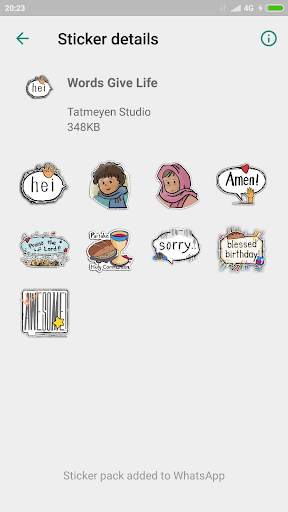 Words give Life - Christian Stickers for WhatsApp screenshot 2