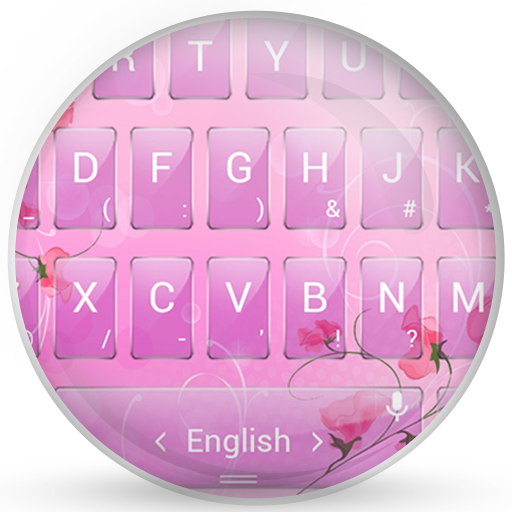 Keyboard Theme Glass Pink Flow icon