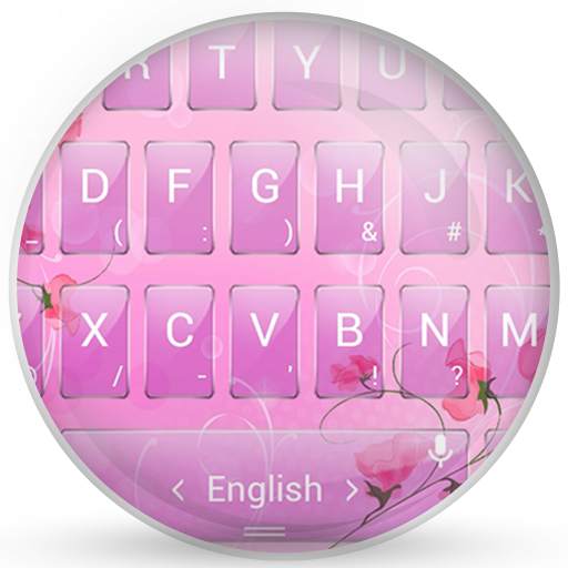 Keyboard Theme Glass Pink Flow 200