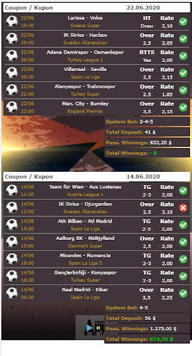 Betting / System / Sport Prediction / %90 Success screenshot 3